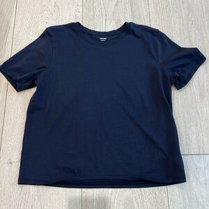 Express Navy Blue Skimming Tee in Size Medium